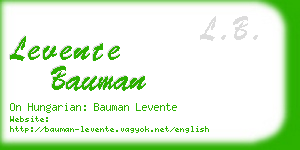 levente bauman business card